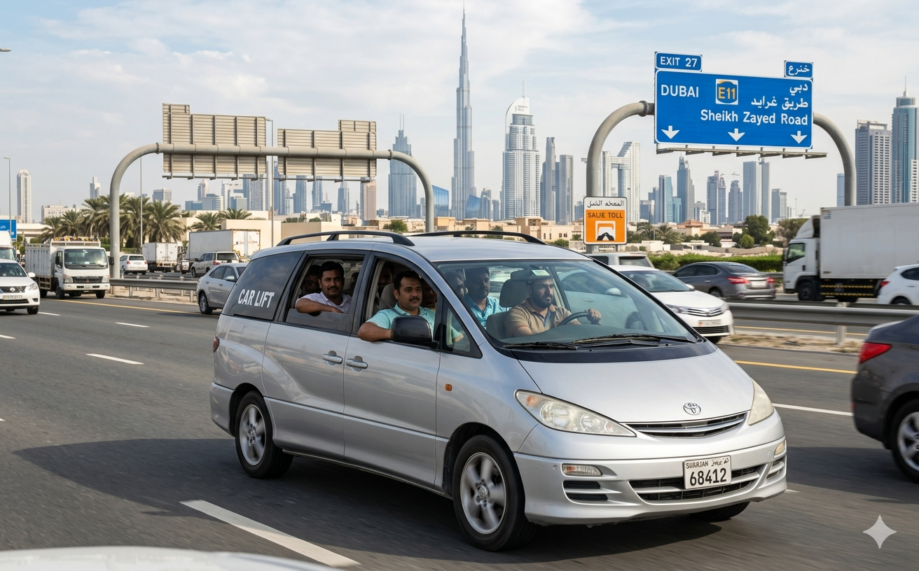 car lift from Sharjah to Dubai